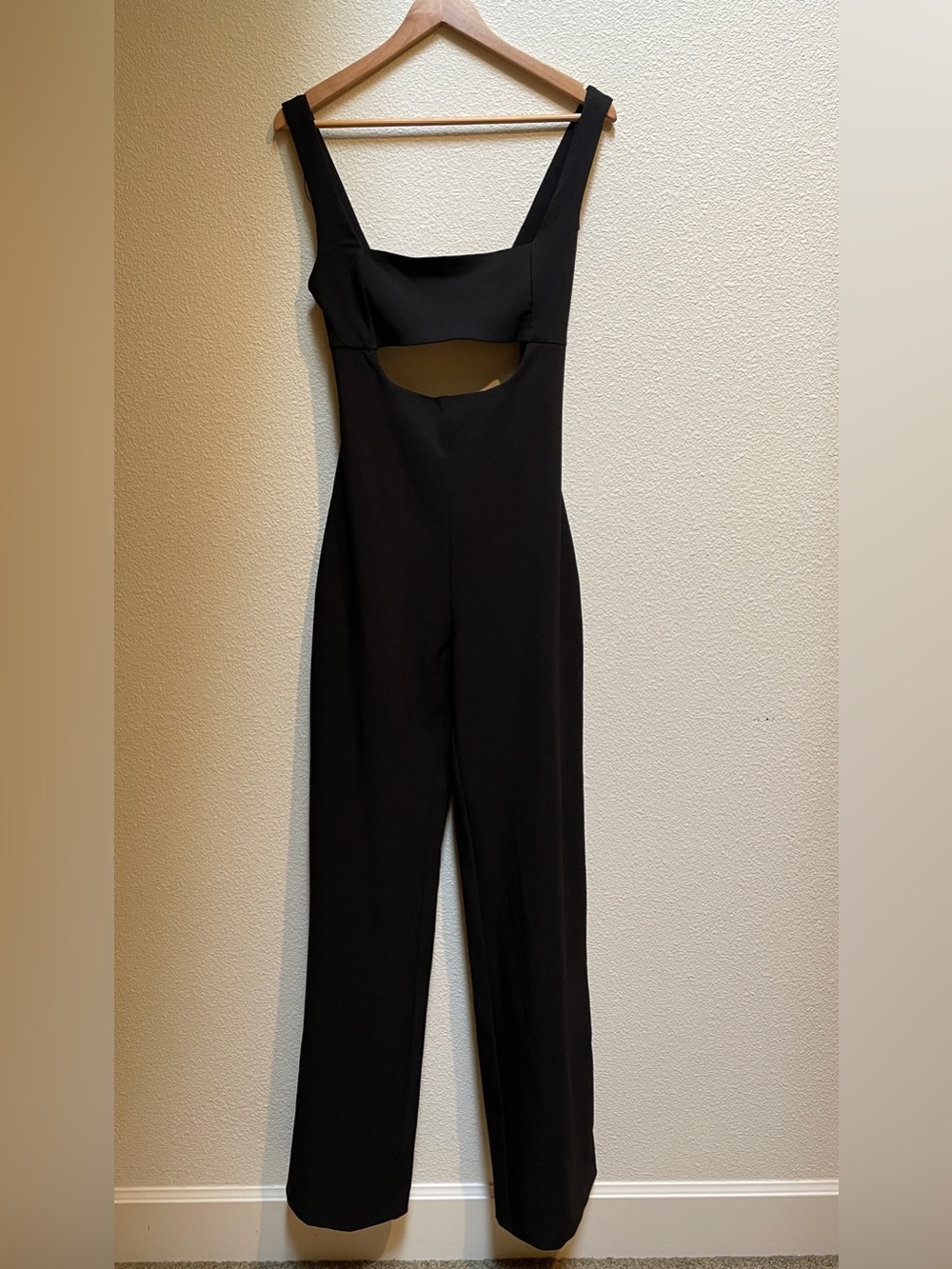 Zara Black Open-Back Jumpsuit Size M **New With Tag**